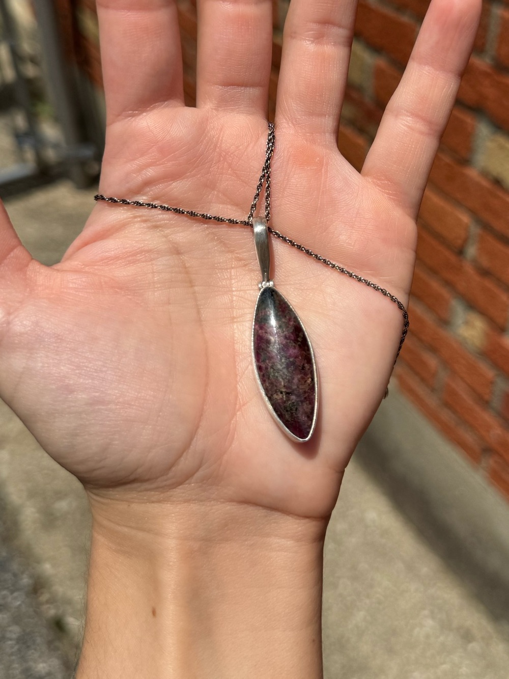 Sterling Silver Ruby Pendant